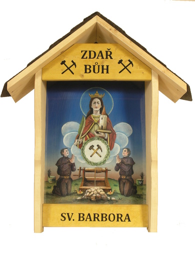 Umístění svatostánku sv. Barbory na kaštan