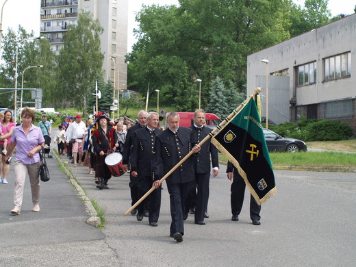 Vysvěcení praporu horníků.