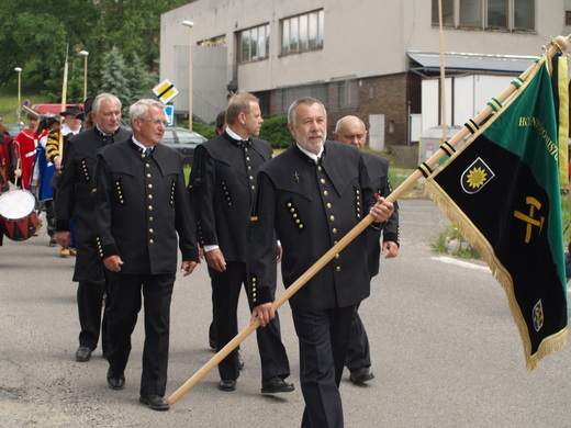 Vysvěcení praporu horníků.