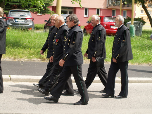 Vysvěcení praporu horníků.